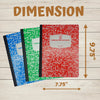 Wide Ruled Notebook: 6 Pack, 1-Subject Composition Notebook for Kids and Adults, Back-To-School Supplies and Office Supplies