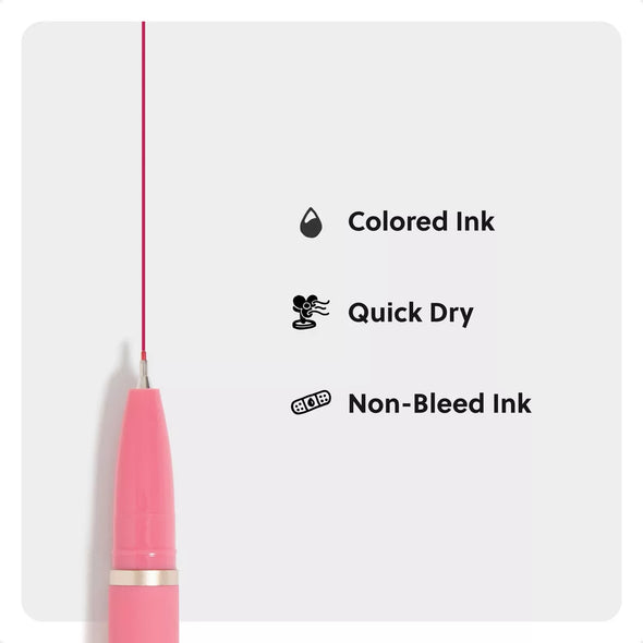 U Brands 10Ct Soft Touch Catalina Colored Ink Felt Tip Pens Brights