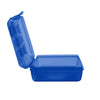 (2 Pack)  Small Pencil Box Plastic, Cobalt Tint