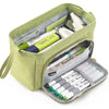 High Capacity Pencil Pen Case, Durable Pencil Bag Pouch Box Organizer Cases with Easy Grip Handle & Loop, Asthetic Supply for Girls Adults,Green