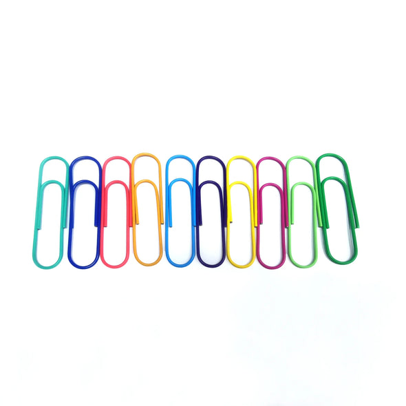 (20 Pack)  Assorted Color Giant Paper Clips, 10 Count