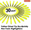 Yellow Highlighters,  30 Pack Highlighters Bright Colors, Chisel Tip Dry-Quickly Non-Toxic Highlighter Markers for Adults Highlighting in Home Office