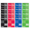 BAZIC Top Bound Spiral Memo Books 3"X5", 50 Sheet, Assorted Color, 16-Count