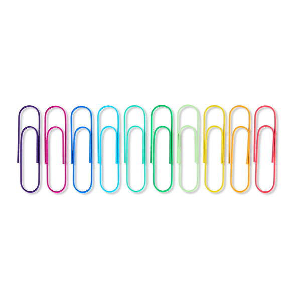 (20 Pack)  Assorted Color Giant Paper Clips, 10 Count