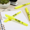 Pocket Highlighters, Chisel Tip, Yellow, 4 Count