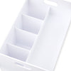 Plastic Desktop Caddy Organizer, White