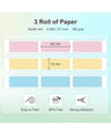 Genuine P21 Label Maker Tape, Adapted Label Print Paper, 14X40Mm (0.55"X1.57"), Standard Laminated Office Labeling Tape Replacement, Multipurpose of P21, 180 Tapes/Roll, 3-Roll, Blue/Yellow/Pink