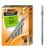 round Stic Xtra Life Ballpoint Pen, Medium Point, 1.0 Mm, Black Ink, 60 Count
