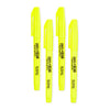 Pocket Highlighters, Chisel Tip, Yellow, 4 Count