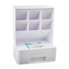(4 Pack) Pen Gear White Tall Organizer Plastic Desktop Organizer