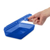 (2 Pack)  Small Pencil Box Plastic, Cobalt Tint