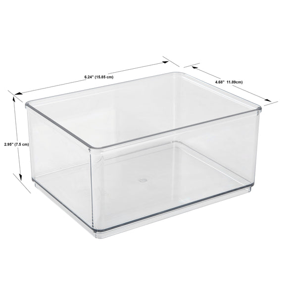 Office Drawer Edit Organizer, 6 Pieces, Clear