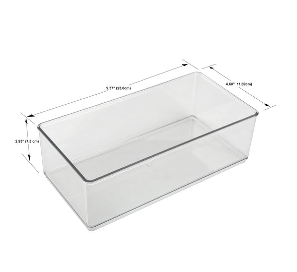 Office Drawer Edit Organizer, 6 Pieces, Clear