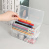 Plastic Pencil Box Extra Large Capacity, Clear