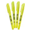 Pocket Highlighters, Chisel Tip, Yellow, 4 Count